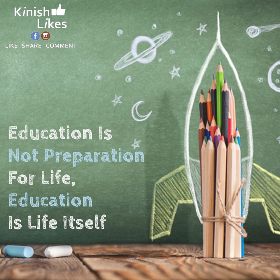 Education is the answer to all. Education is a life-long process that has no real start or end. . . . #KinishLikes #Education #LifeLessons #Study #Learning #Teachings